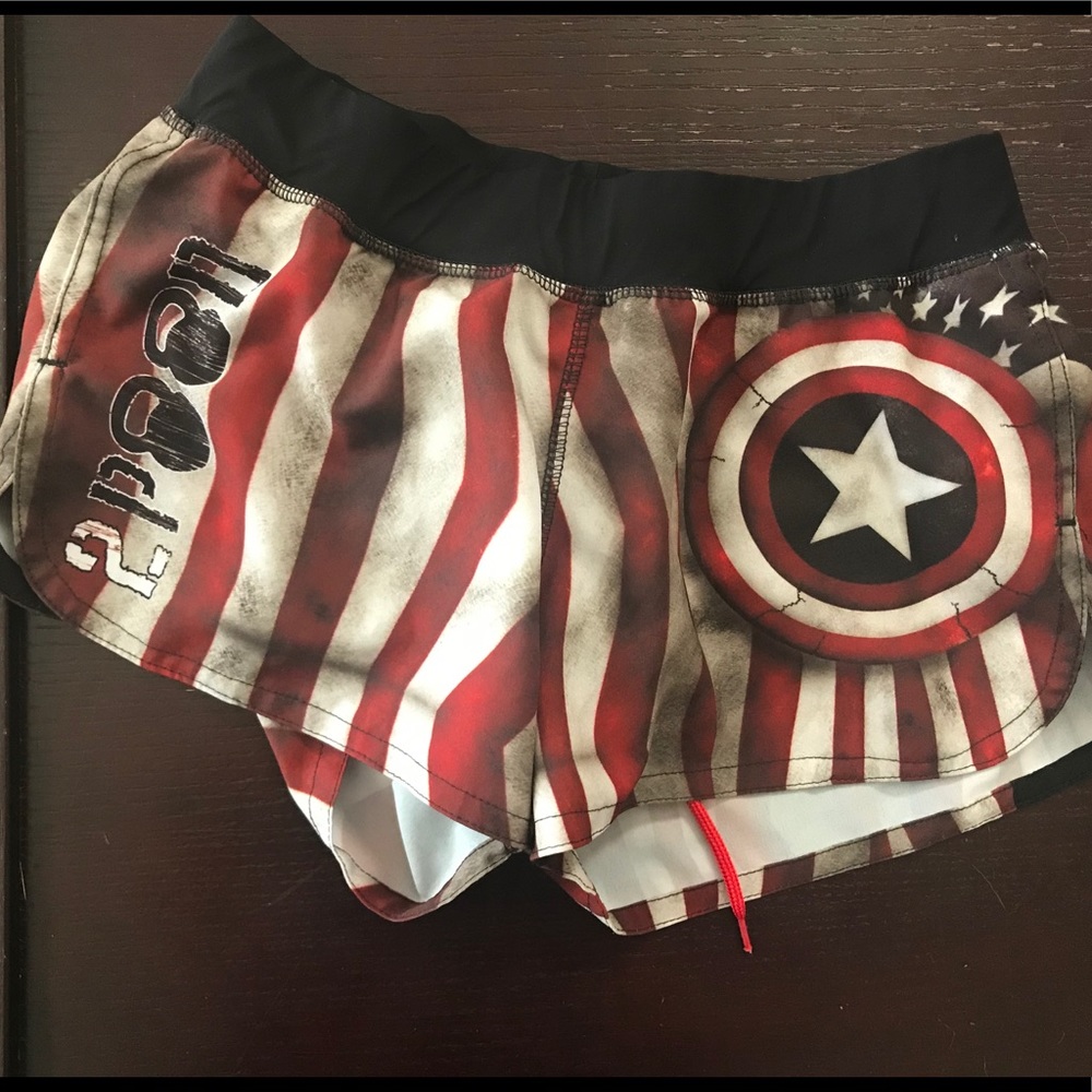 CAPTAIN AMERICA!!! Super Cute Workout Shorts!